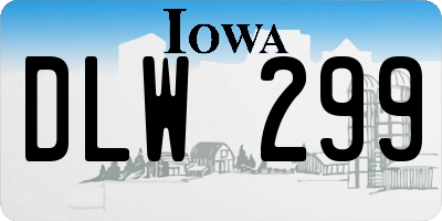 IA license plate DLW299