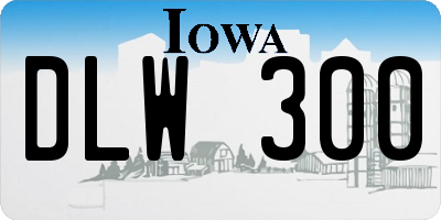 IA license plate DLW300