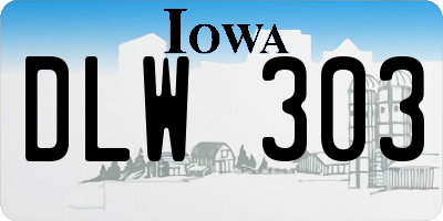 IA license plate DLW303