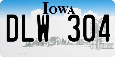 IA license plate DLW304