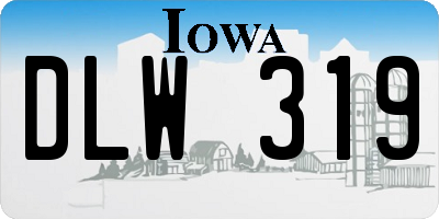 IA license plate DLW319