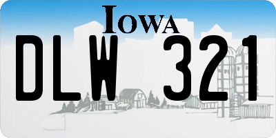 IA license plate DLW321