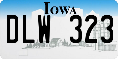 IA license plate DLW323