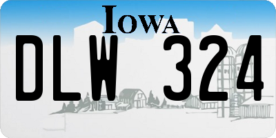 IA license plate DLW324