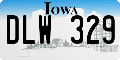 IA license plate DLW329