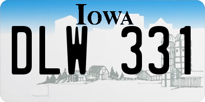IA license plate DLW331
