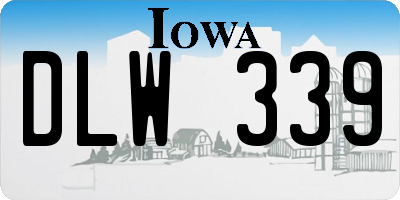 IA license plate DLW339