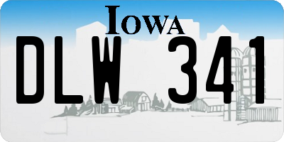 IA license plate DLW341