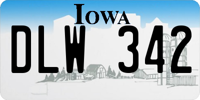 IA license plate DLW342