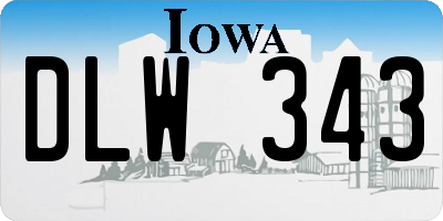 IA license plate DLW343