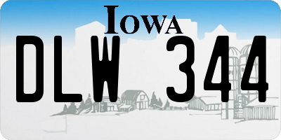 IA license plate DLW344