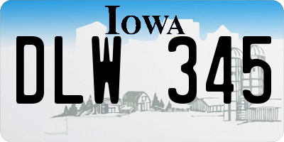 IA license plate DLW345