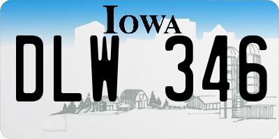 IA license plate DLW346
