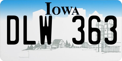 IA license plate DLW363