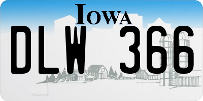 IA license plate DLW366