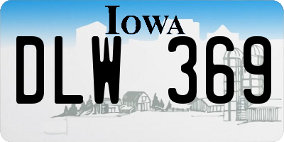 IA license plate DLW369