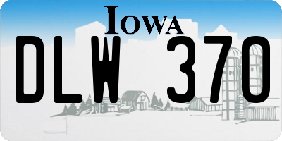 IA license plate DLW370