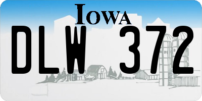 IA license plate DLW372
