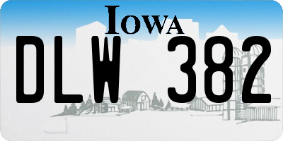 IA license plate DLW382