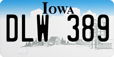 IA license plate DLW389