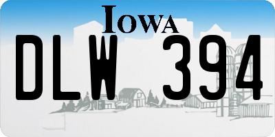 IA license plate DLW394