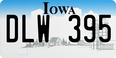IA license plate DLW395