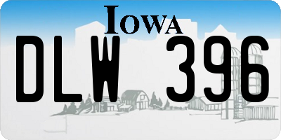 IA license plate DLW396