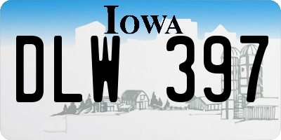 IA license plate DLW397
