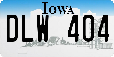 IA license plate DLW404