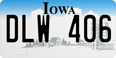 IA license plate DLW406