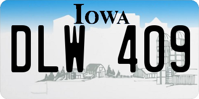 IA license plate DLW409
