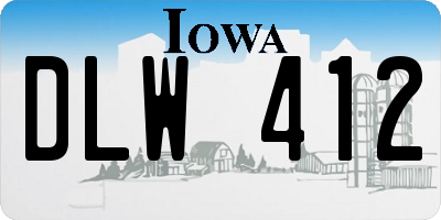 IA license plate DLW412