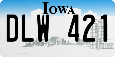 IA license plate DLW421