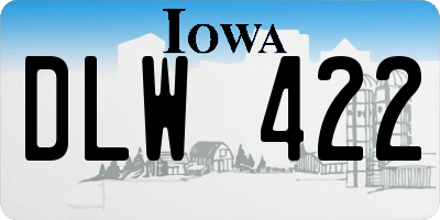 IA license plate DLW422