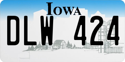 IA license plate DLW424