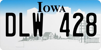 IA license plate DLW428