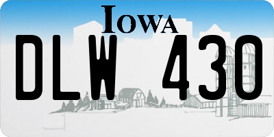 IA license plate DLW430