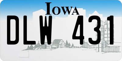 IA license plate DLW431