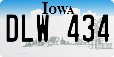 IA license plate DLW434