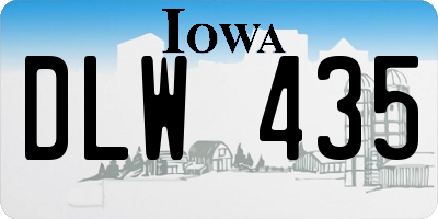 IA license plate DLW435