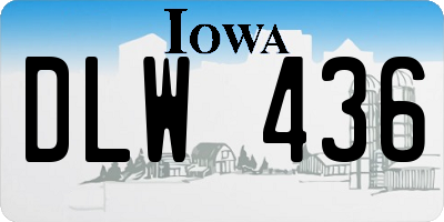 IA license plate DLW436