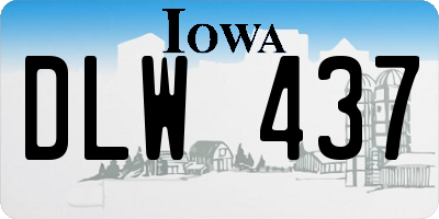 IA license plate DLW437