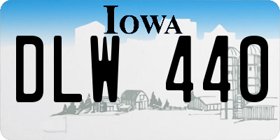 IA license plate DLW440