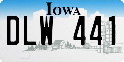 IA license plate DLW441