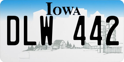 IA license plate DLW442