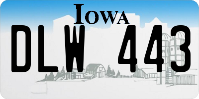 IA license plate DLW443