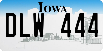 IA license plate DLW444