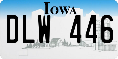IA license plate DLW446