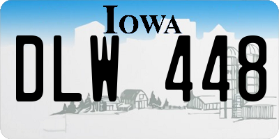 IA license plate DLW448
