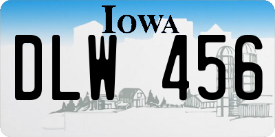IA license plate DLW456